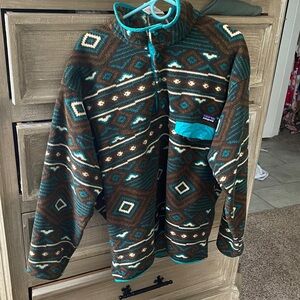 Patagonia Brown and Teal Shirt Jacket